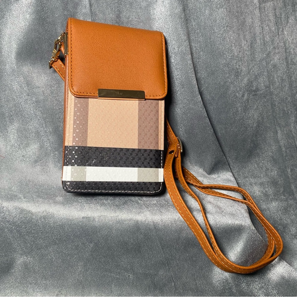 Tartan Plaid Check Cell Phone Crossbody Bag